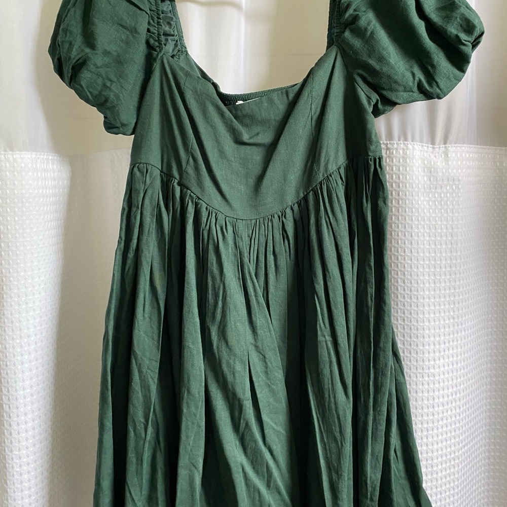Babydoll puff sleeve mini dress